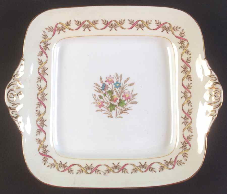 Sandringham Pink Square Handled Cake Plate by Wedgwood-1