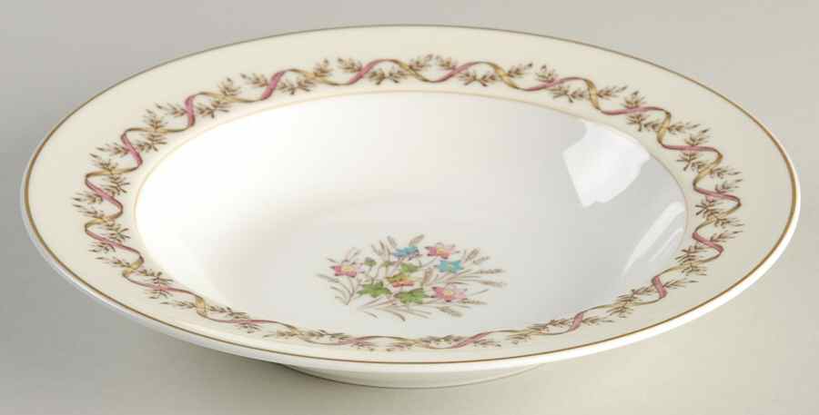 Sandringham Pink Rim Soup Bowl by Wedgwood-1