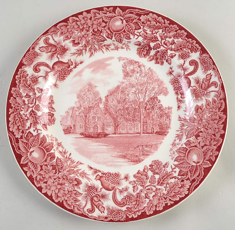 St Paul's School Pink Dinner Plate by Wedgwood-1