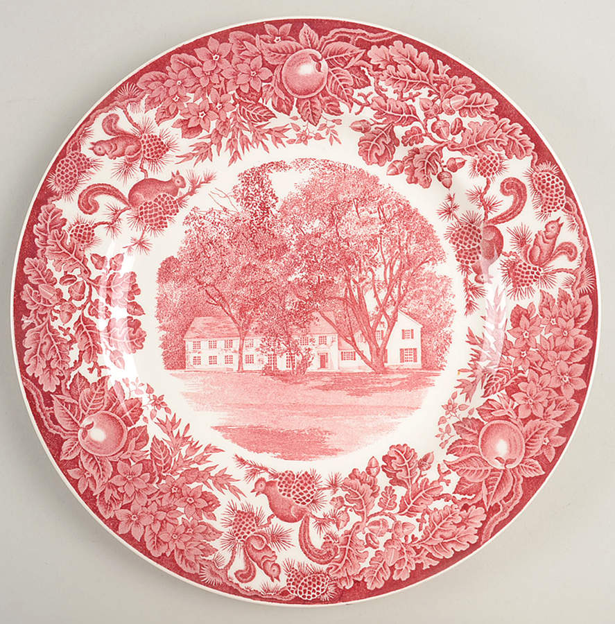 St Paul's School Pink Dinner Plate by Wedgwood-1