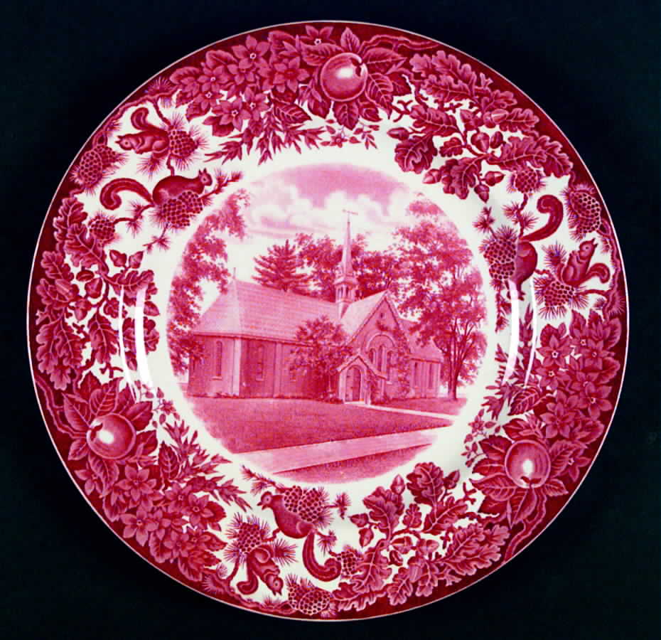 St Paul's School Pink Dinner Plate by Wedgwood-1