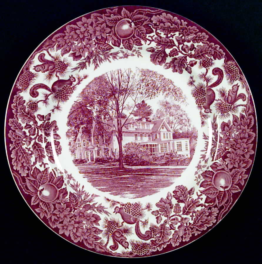 St Paul's School Pink Dinner Plate by Wedgwood-1