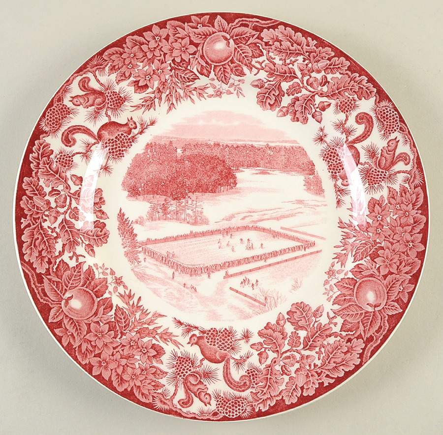 St Paul's School Pink Dinner Plate by Wedgwood-1