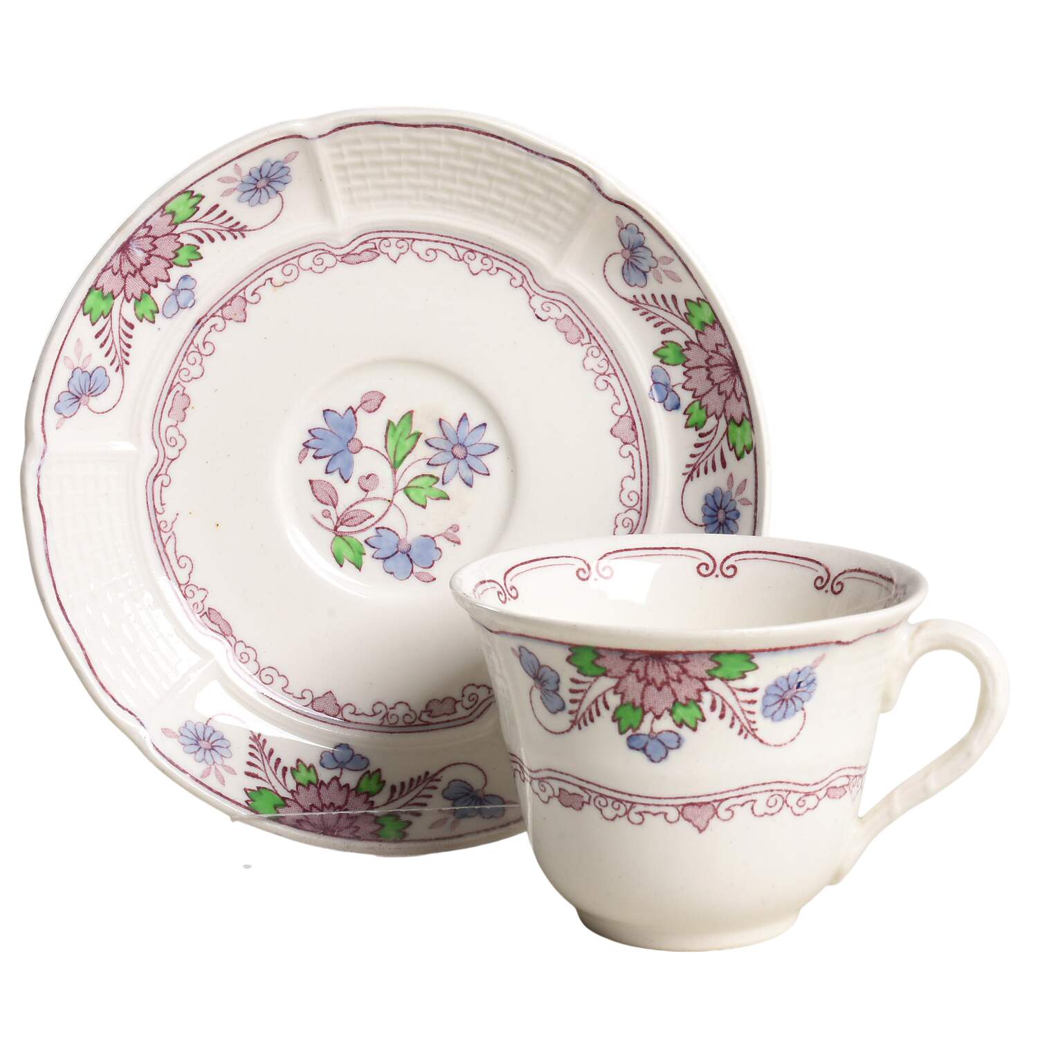 Saxon Footed Demitasse Cup & Saucer Set by Wedgwood-1
