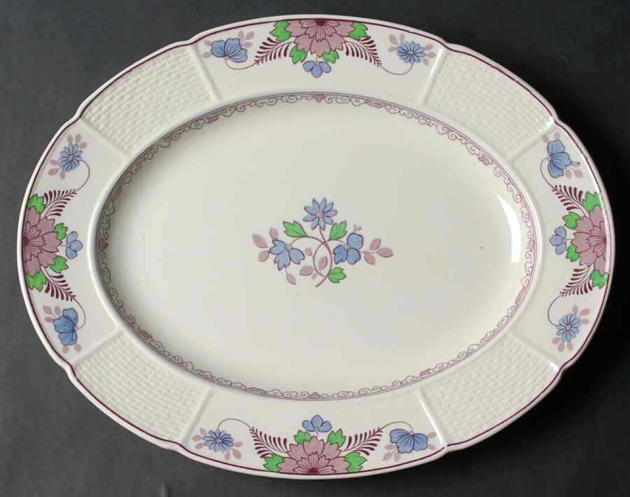 Saxon 13" Oval Serving Platter by Wedgwood-1