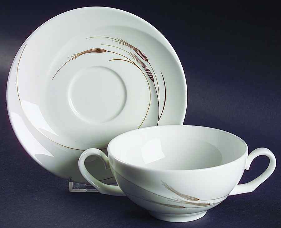 Serenity Flat Cream Soup Bowl & Saucer Set by Wedgwood-1