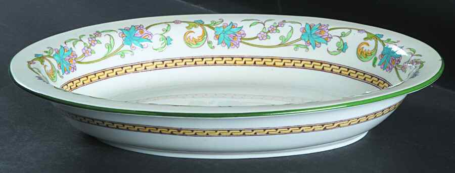Shah (W734, Cream Rim) 10" Oval Vegetable Bowl by Wedgwood-1