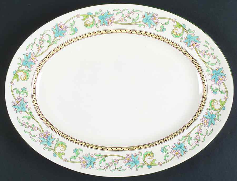 Shah (W734, Cream Rim) 15" Oval Serving Platter by Wedgwood-1