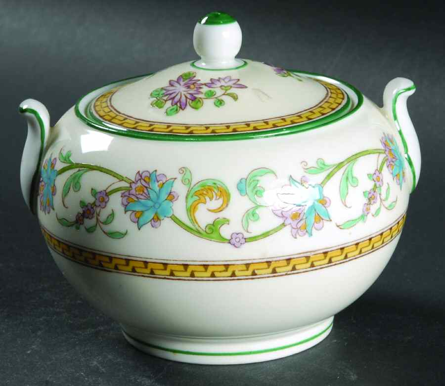 Shah (W734, Cream Rim) 146 Shape Sugar Bowl & Lid by Wedgwood-1
