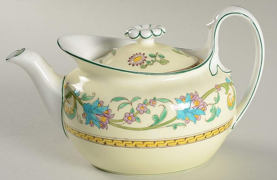 Shah (W734, Cream Rim) Mini Teapot & Lid by Wedgwood-1