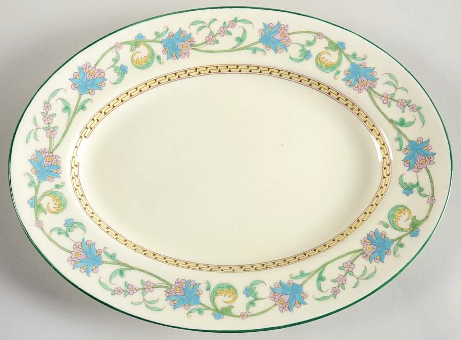Shah (W734, Cream Rim) 11" Oval Serving Platter by Wedgwood-1