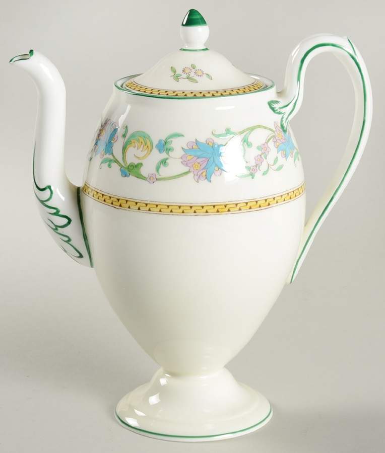 Shah (W734, Cream Rim) Mini Coffee Pot & Lid by Wedgwood-1