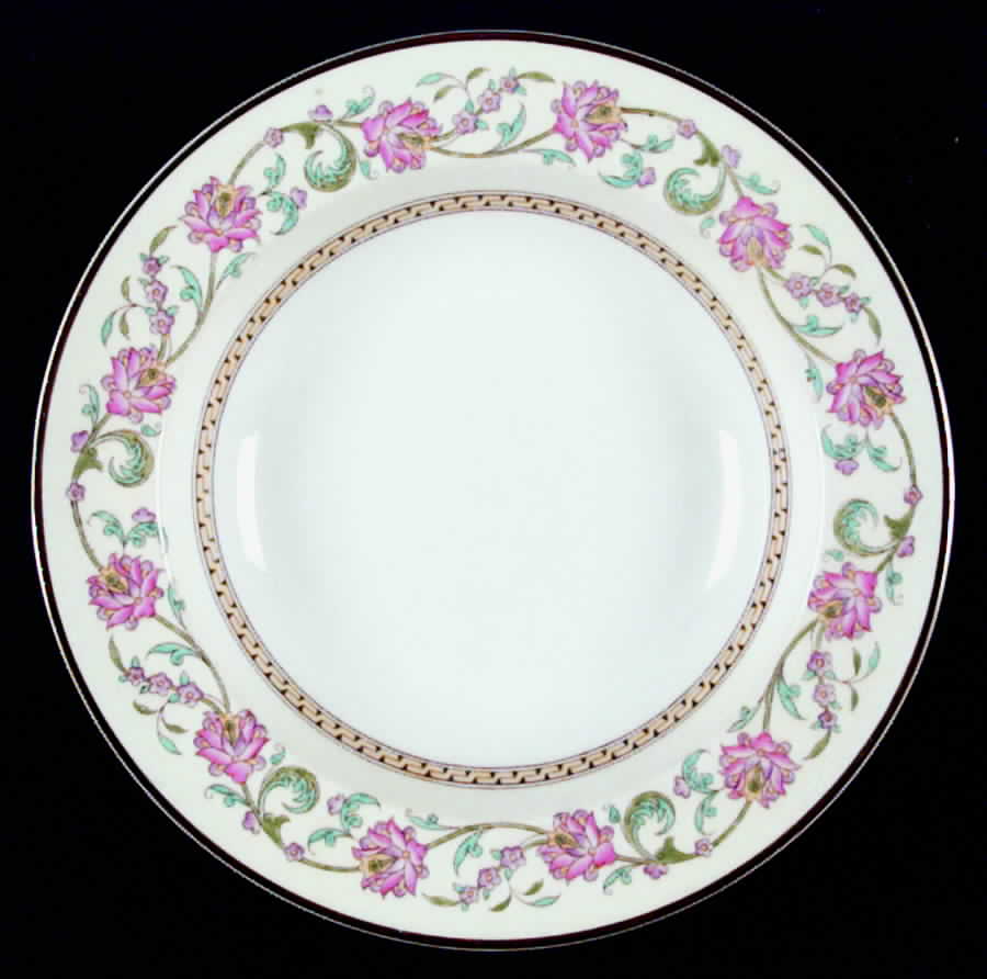 Shah (W3725, Gold Trim) Rim Soup Bowl by Wedgwood-1