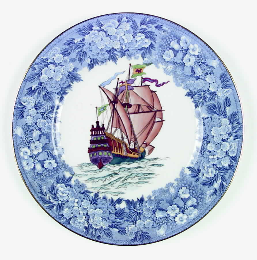 Ships Dinner Plate by Wedgwood-1