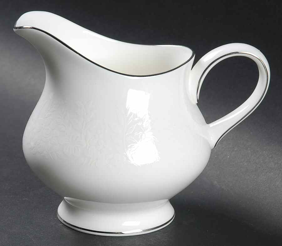 Silver Ermine (R4452, Contour Shape) Creamer by Wedgwood-1