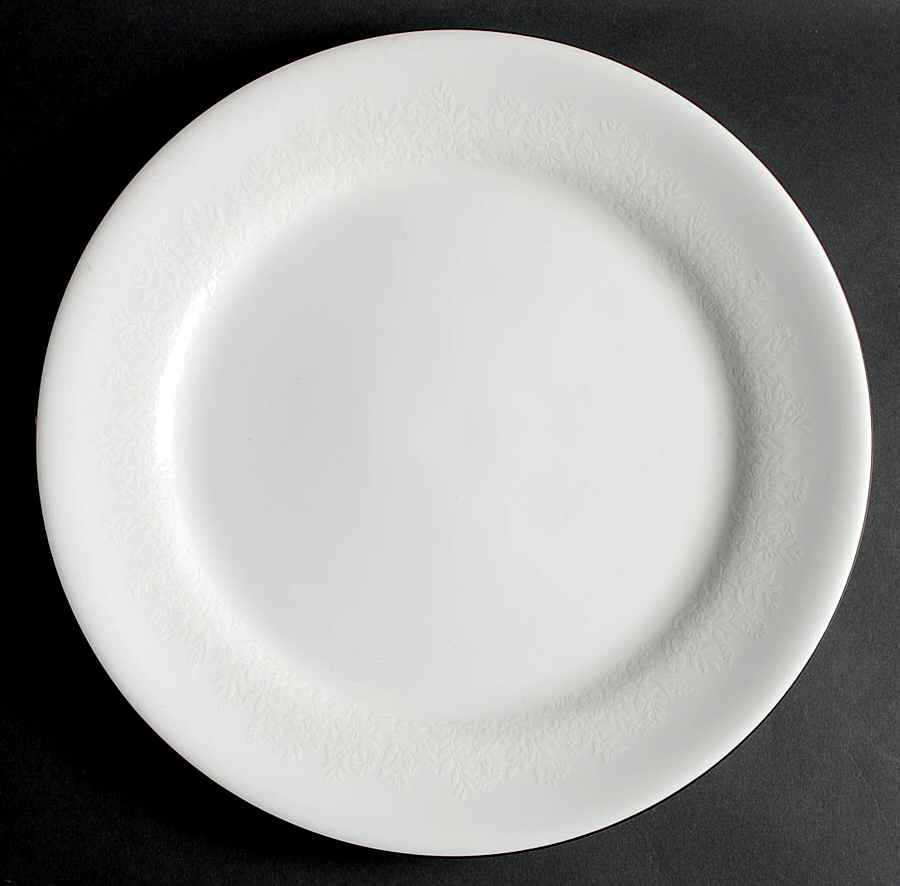 Silver Ermine (R4452, Contour Shape) 13" Chop Plate (Round Platter) by Wedgwood-1