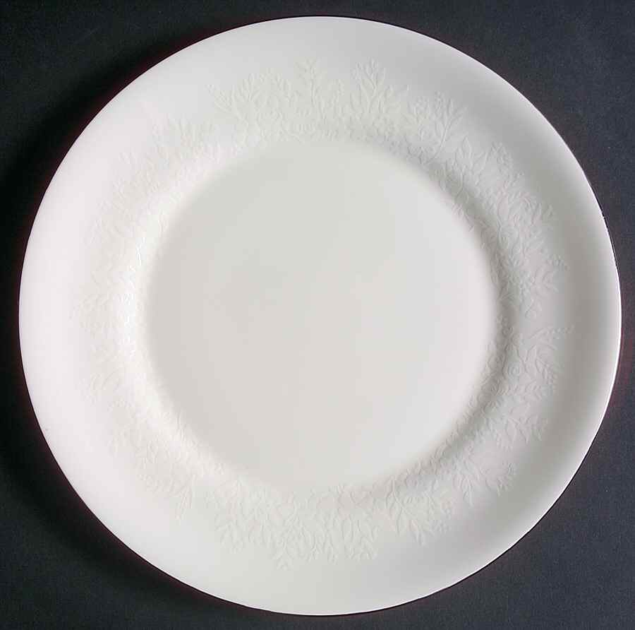 Silver Ermine (R4452, Contour Shape) Luncheon Plate by Wedgwood-1