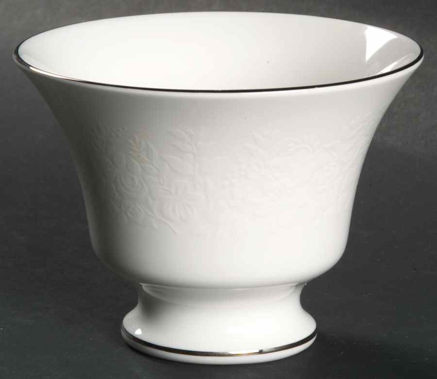 Silver Ermine (R4452, Contour Shape) Open Sugar Bowl by Wedgwood-1