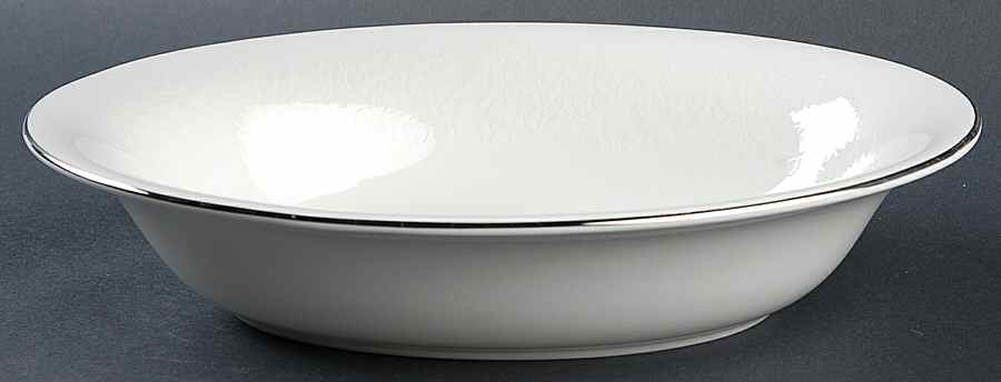 Silver Ermine (R4452, Contour Shape) 10" Oval Vegetable Bowl by Wedgwood-1
