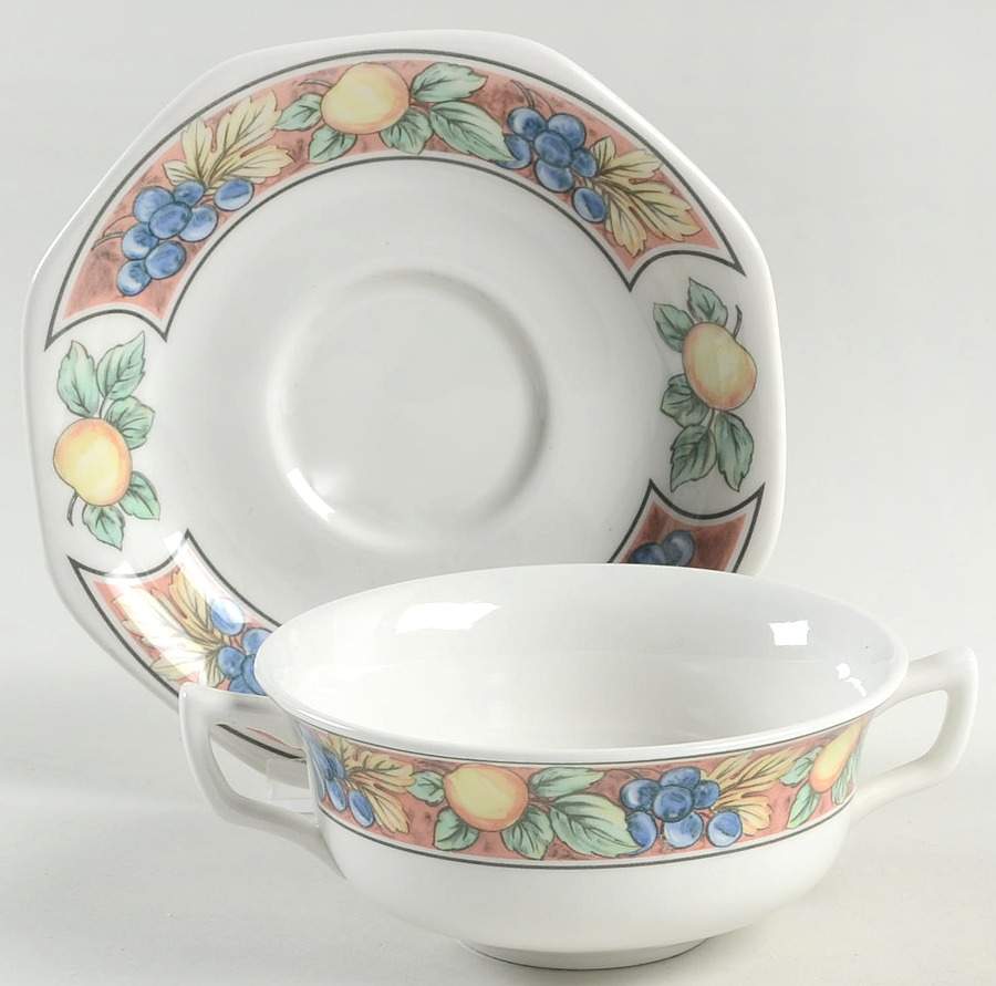 Sienna Flat Cream Soup Bowl & Saucer Set by Wedgwood-1