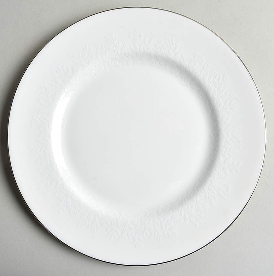 Silver Ermine (R4452, Traditional Shape) Luncheon Plate by Wedgwood-1