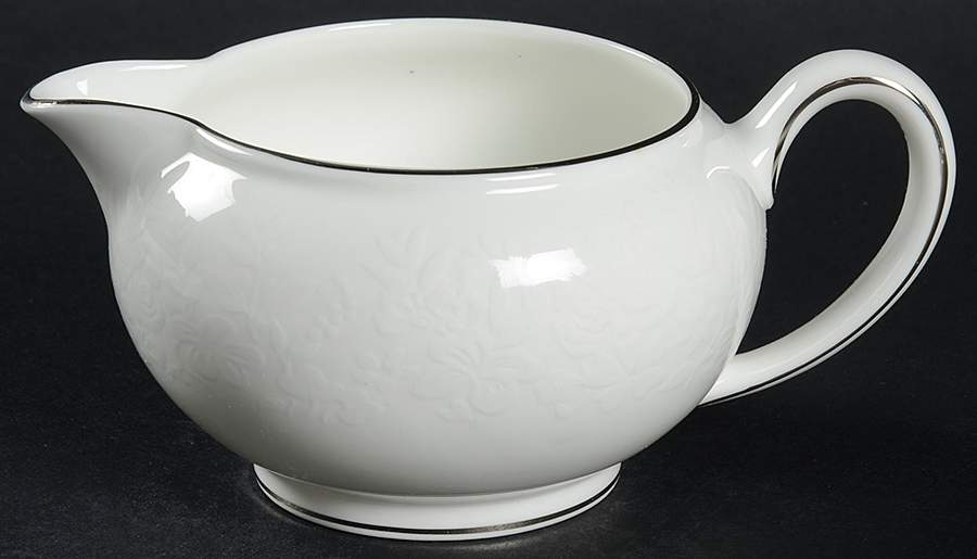 Silver Ermine (R4452, Traditional Shape) 146 Shape Creamer by Wedgwood-1