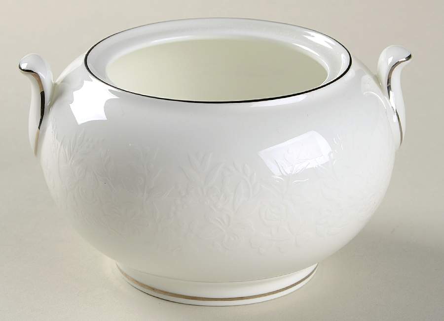 Silver Ermine (R4452, Traditional Shape) 146 Shape Sugar Bowl No Lid by Wedgwood-1