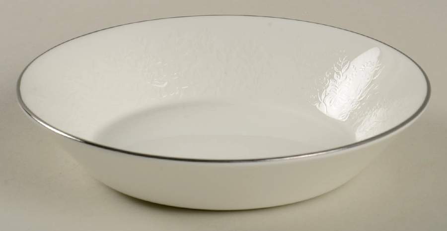 Silver Ermine (R4452, Traditional Shape) Fruit/Dessert (Sauce) Bowl by Wedgwood-1