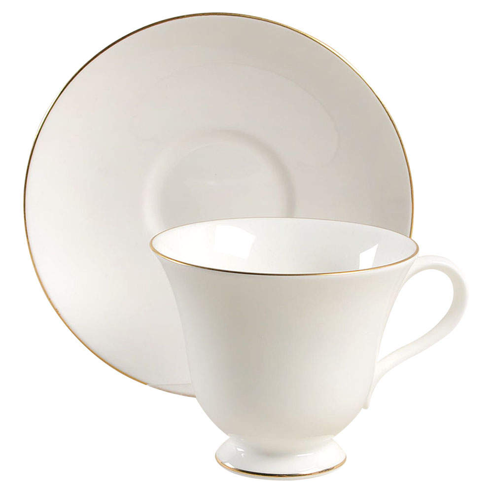 Signet Gold Footed Cup & Saucer Set by Wedgwood-1