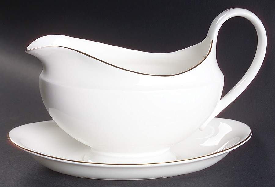 Signet Gold Gravy Boat & Underplate by Wedgwood-1