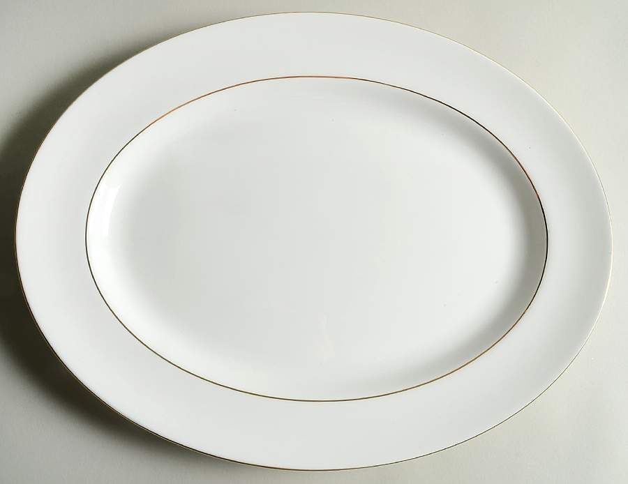 Signet Gold 15" Oval Serving Platter by Wedgwood-1
