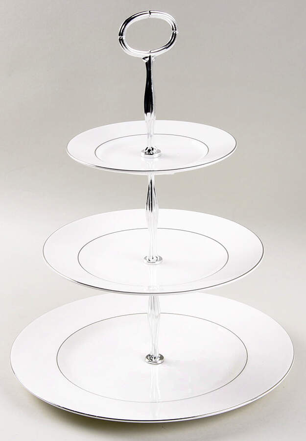 Signet Platinum 13 7/8"-14 1/4" 3-Tiered Serving Tray(DP,SP,BB) HC by Wedgwood-1