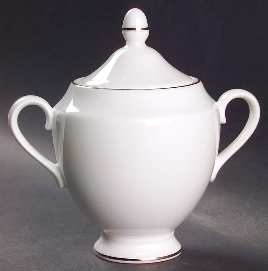 Signet Platinum Sugar Bowl & Lid by Wedgwood-1