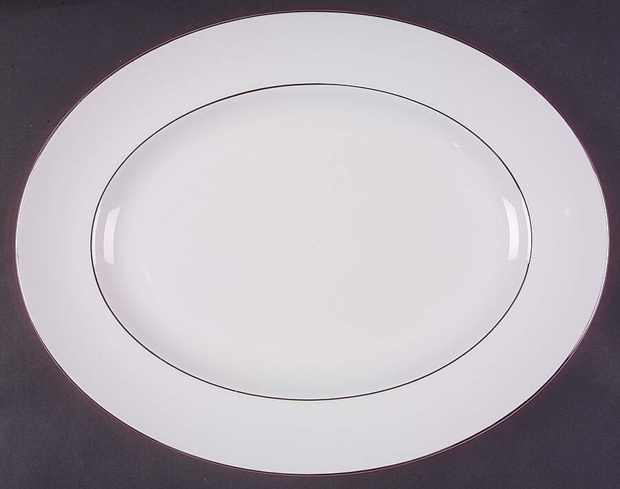 Signet Platinum 14" Oval Serving Platter by Wedgwood-1