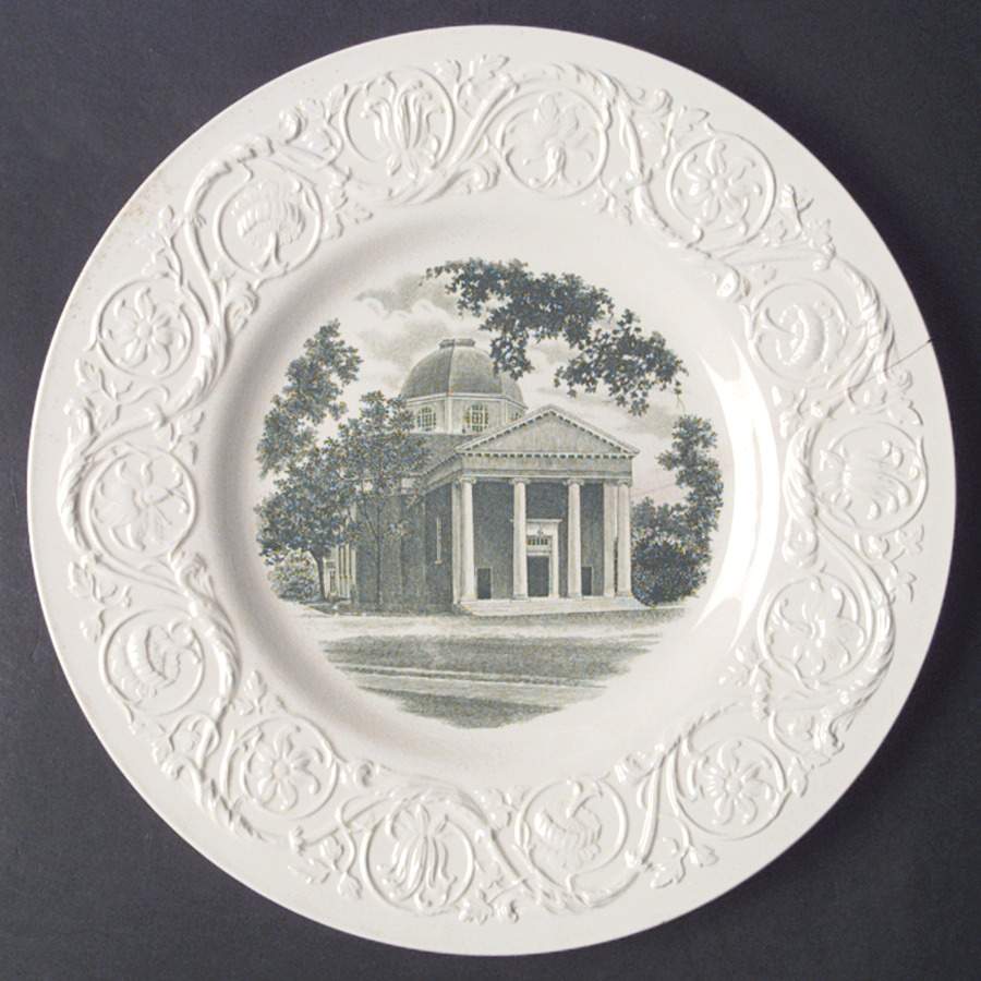 Smith College Green Dinner Plate by Wedgwood-1