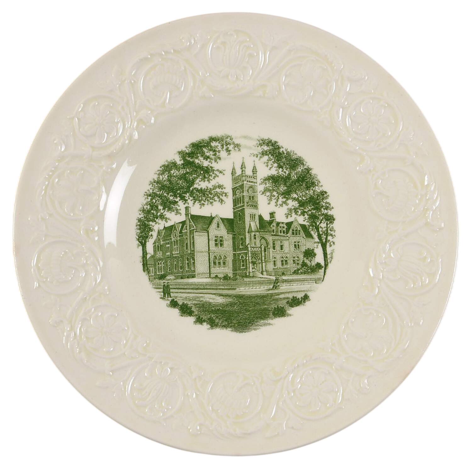 Smith College Green Bread & Butter Plate by Wedgwood-1