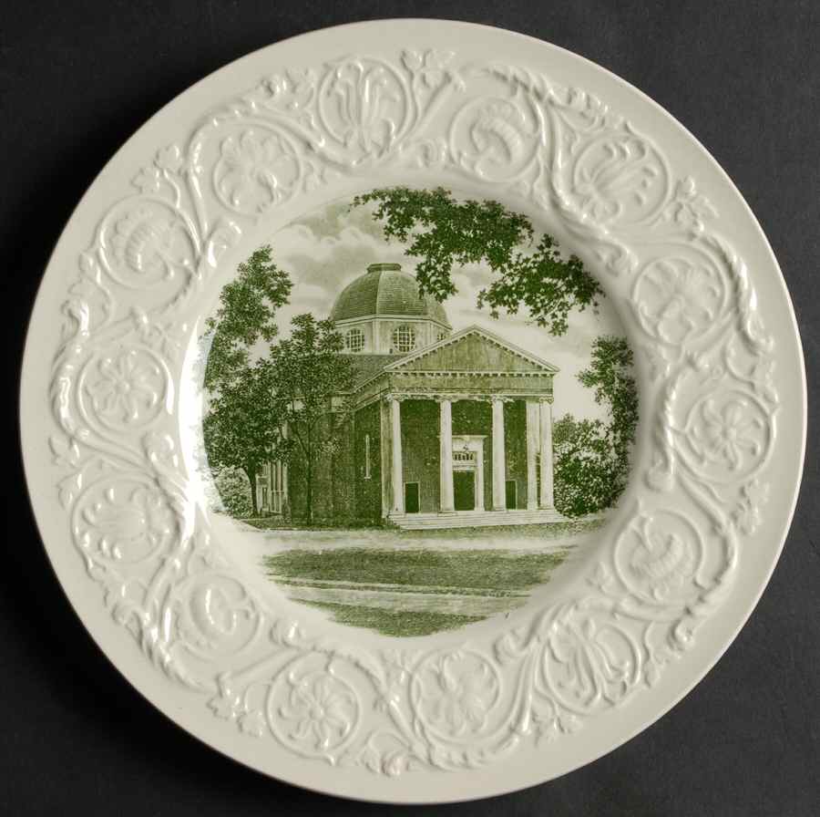 Smith College Green Luncheon Plate by Wedgwood-1