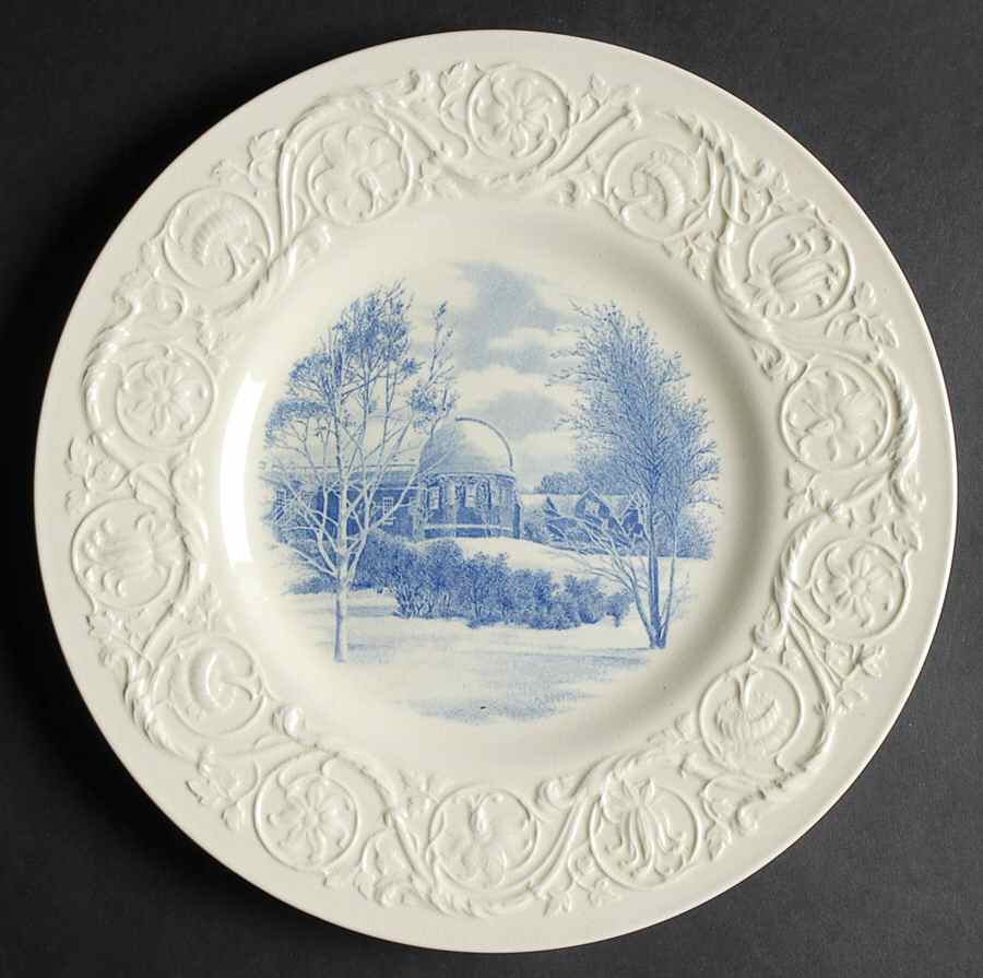 Smith College Blue Dinner Plate by Wedgwood-1
