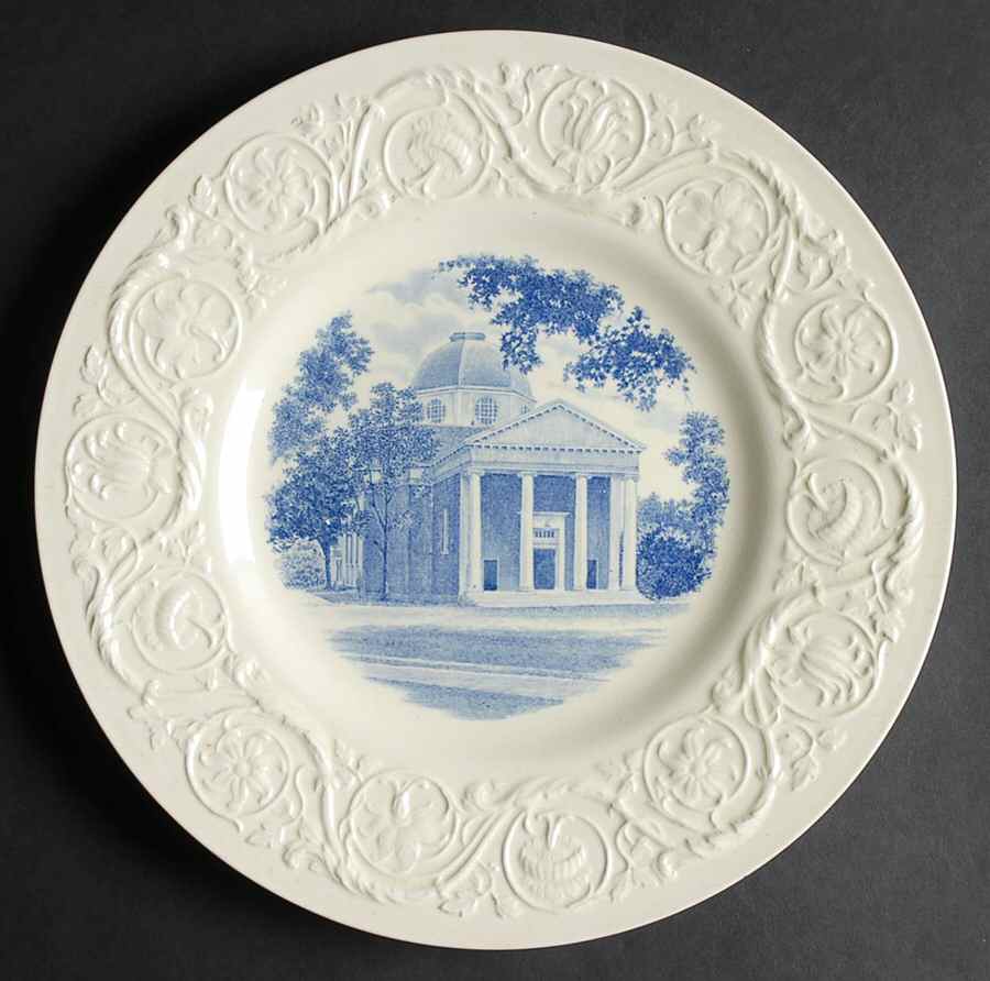 Smith College Blue Dinner Plate by Wedgwood-1