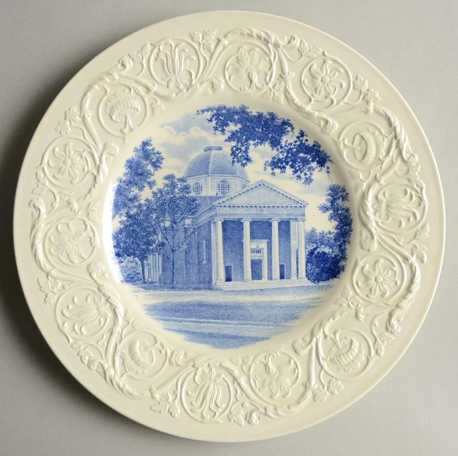 Smith College Blue Luncheon Plate by Wedgwood-1