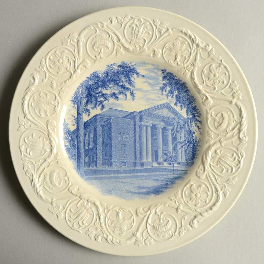 Smith College Blue Luncheon Plate by Wedgwood-1