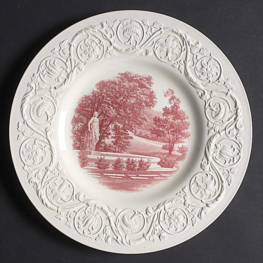 Smith College Pink Dinner Plate by Wedgwood-1