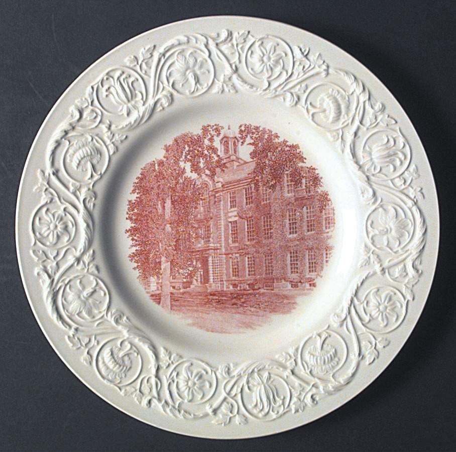 Smith College Pink Dinner Plate by Wedgwood-1