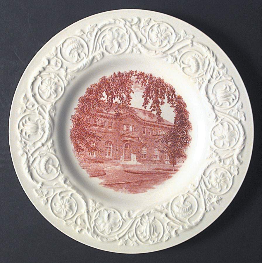 Smith College Pink Dinner Plate by Wedgwood-1