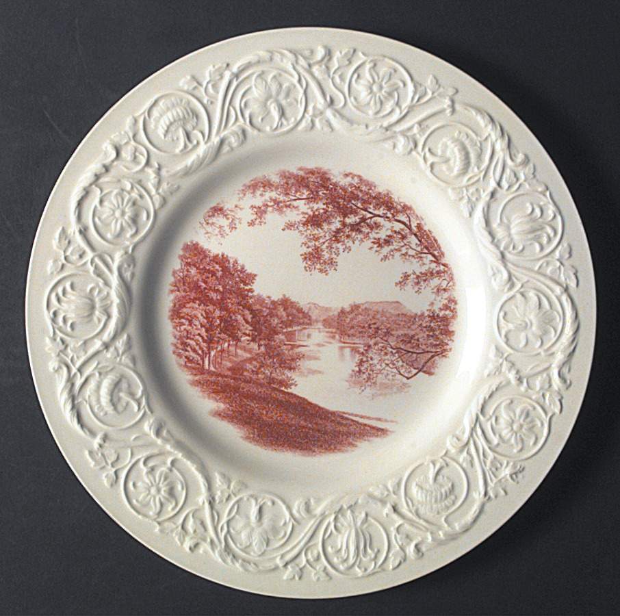 Smith College Pink Dinner Plate by Wedgwood-1