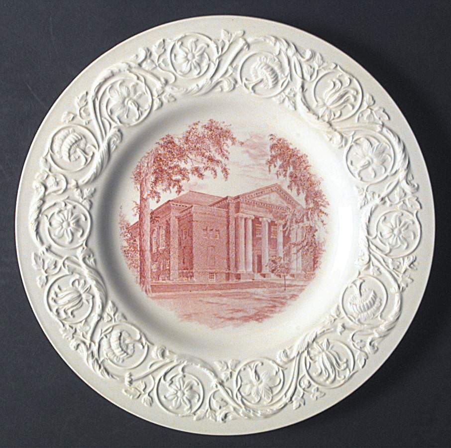 Smith College Pink Dinner Plate by Wedgwood-1