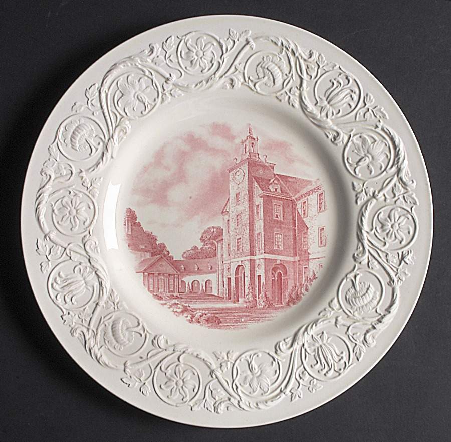 Smith College Pink Dinner Plate by Wedgwood-1