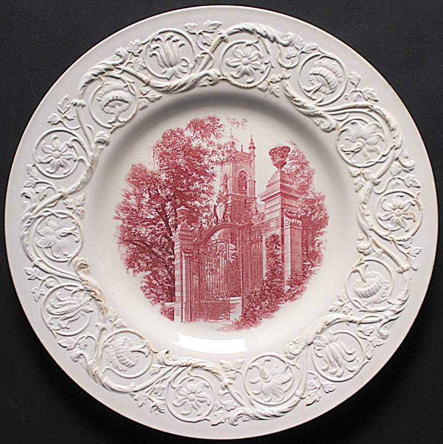Smith College Pink Dinner Plate by Wedgwood-1
