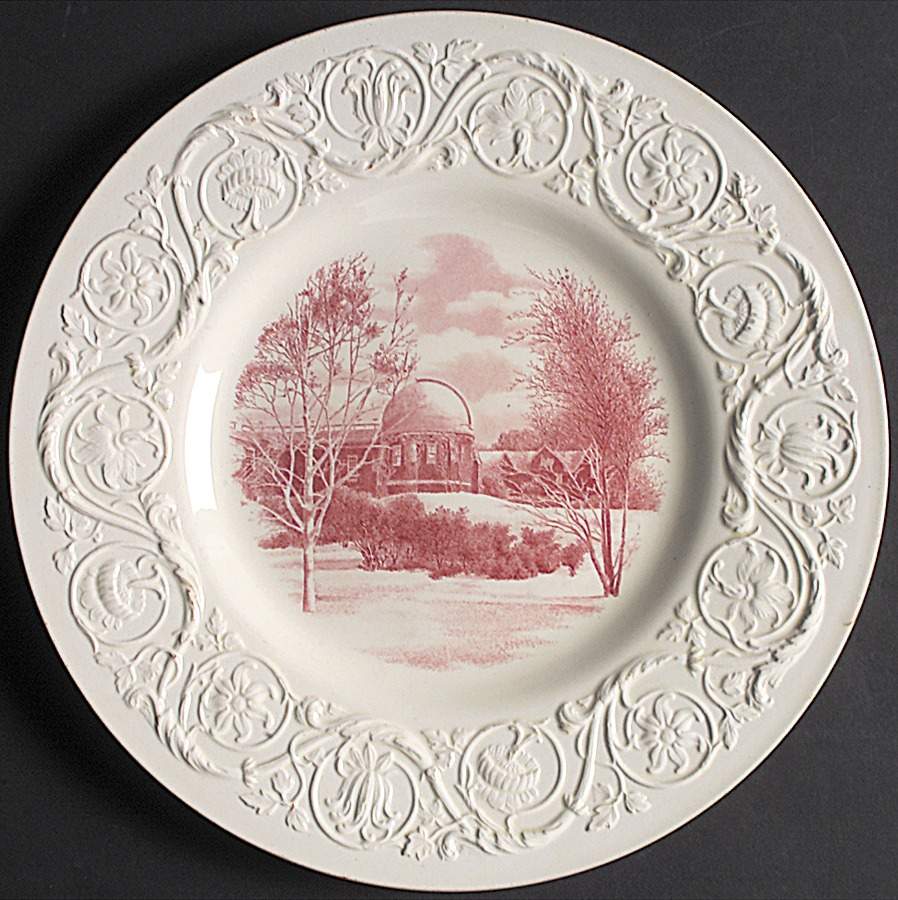 Smith College Pink Dinner Plate by Wedgwood-1