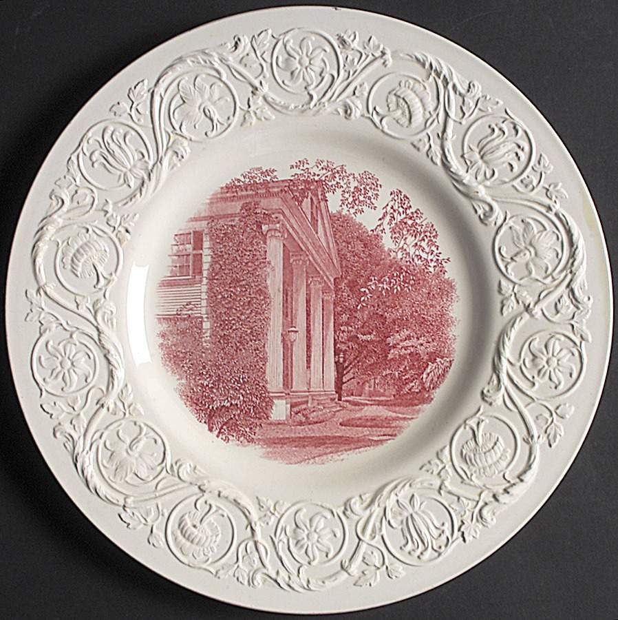 Smith College Pink Dinner Plate by Wedgwood-1